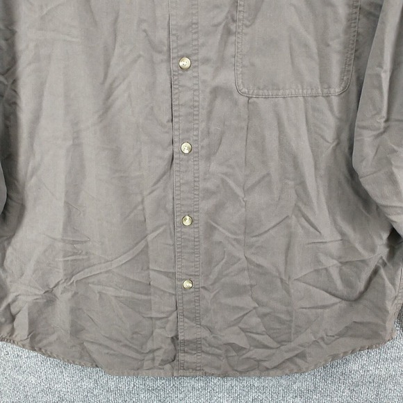 Columbia Men's Button Down Shirt Gray Large Long Sleeve Viscose Blend Casual - Picture 4 of 11